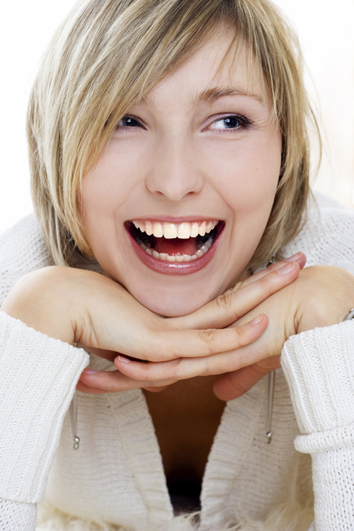 Smithfield Woman Smiling at the Dentist